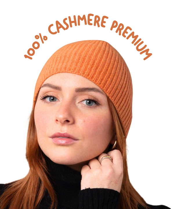 Cappellino Cuffia 100% cashmere puro - Mango - Berretto morbido di qualità premium - Made in italy