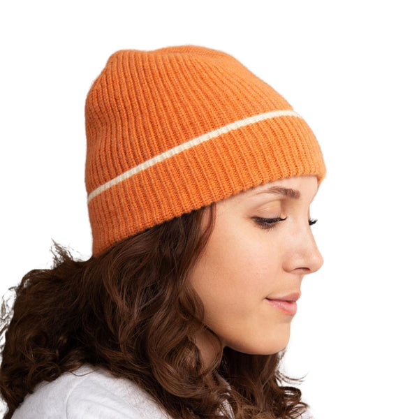 Cappellino 100% cashmere puro personalizzabile con le iniziali - Mango - Berrettomorbido con risvolta di qualità premium - Made in italy