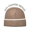 Cappellino 100% cashmere puro - Cammello - Berretto con risvolta morbido di qualità premium - Made in italy