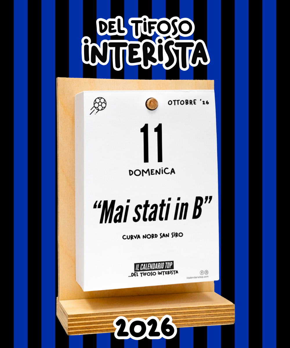 Kit del Tifoso Interista: Il Calendario Top + Cappellino con cashmere del Tifoso interista - Nerazzurro - Berretto morbido di qualità premium - Made in italy