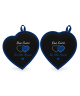 Coppia Presine a Cuore Tifoso Personalizzate con Ricamo Squadra del Cuore