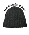 Cappellino 100% cashmere puro - Grigio - Berretto morbido di qualità premium - Made in italy