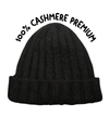 Cappellino 100% cashmere puro - Nero - Berretto morbido di qualità premium - Made in italy