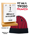 Kit del Tifoso Milanista: Il Calendario Top + Cappellino con cashmere del Tifoso Milanista - Rossonero - Berretto morbido di qualità premium - Made in italy