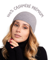 Cappellino Cuffia 100% cashmere puro - Grigio - Berretto morbido di qualità premium - Made in italy