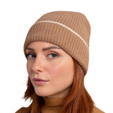 Cappellino 100% cashmere puro personalizzabile con le iniziali - Cammello - Berretto morbido di qualità premium - Made in italy