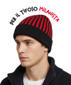 Kit del Tifoso Milanista: Il Calendario Top + Cappellino con cashmere del Tifoso Milanista - Rossonero - Berretto morbido di qualità premium - Made in italy