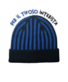 Cappellino con cashmere del Tifoso interista - Nerazzurro - Berretto morbido di qualità premium - Made in italy