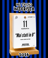Kit del Tifoso Interista: Il Calendario Top + Cappellino con cashmere del Tifoso interista - Nerazzurro - Berretto morbido di qualità premium - Made in italy