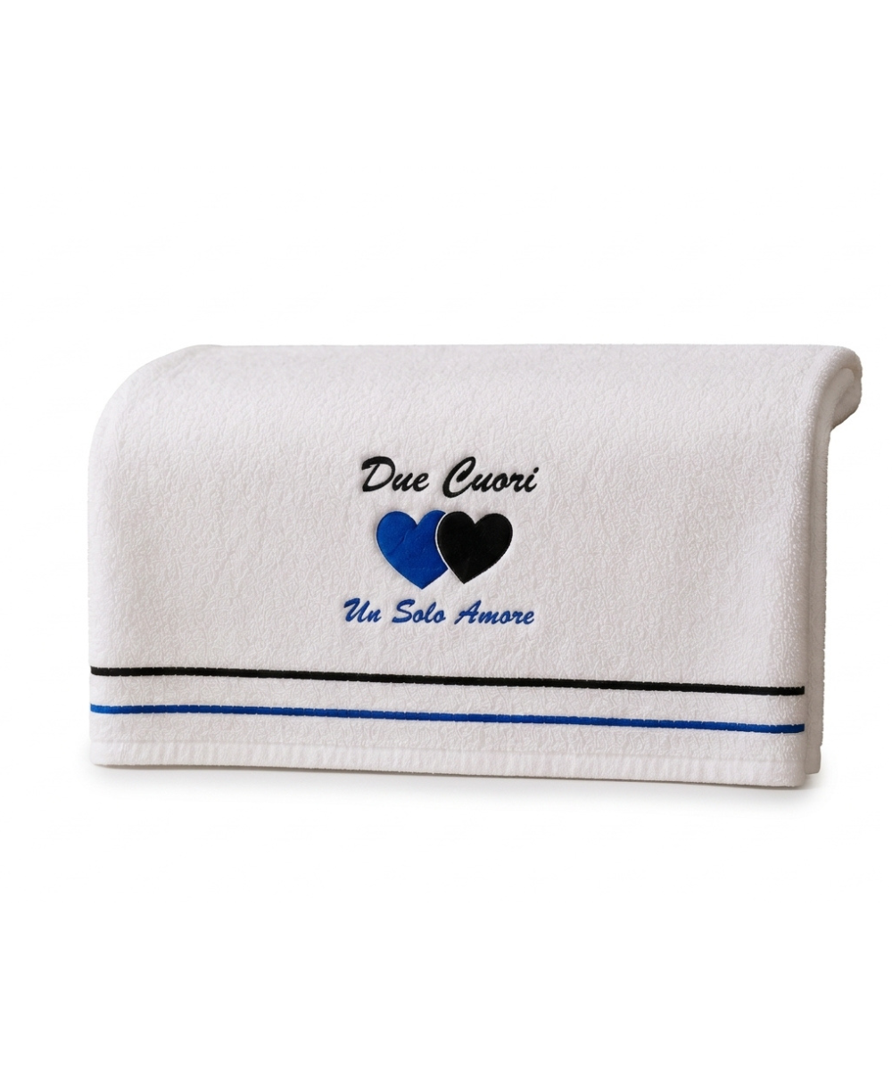 Set Asciugamani Tifoso Personalizzato Viso + Ospite Ricamati
